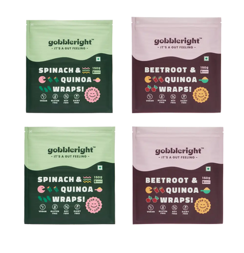 2 Spinach 2 Beetroot Wraps!(15% Off)