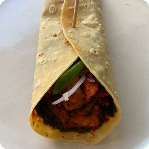 Chicken Tikka Roll in gobbleright wraps