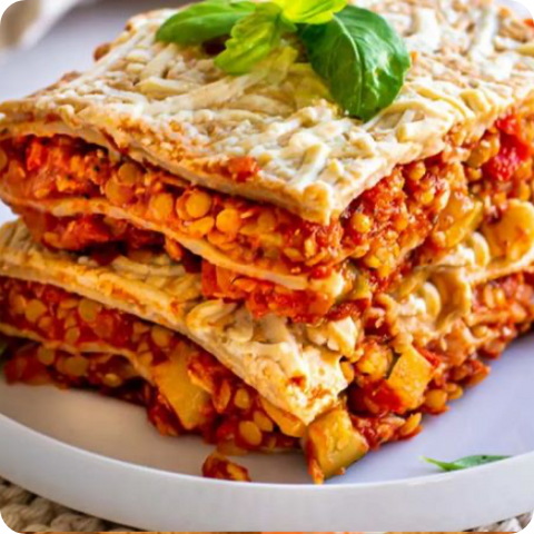 Lasagne in gobbleright wraps