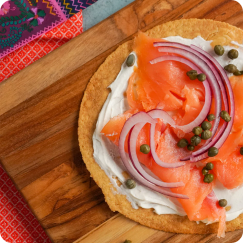 Lox Tostadas in gobbleright wraps