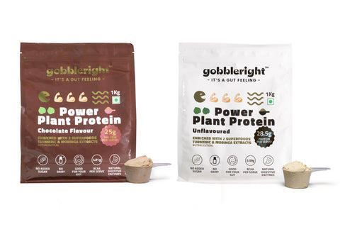 Power Plant Protein Chocolate 1kg + Unflavored 1kg
