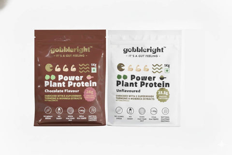 Power Plant Protein Chocolate 1kg + Unflavored 1kg